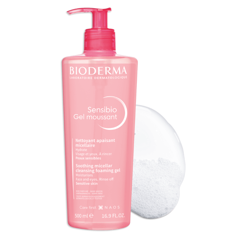 Gel spumant calmant si hidratant Sensibio, 500 ml, Bioderma