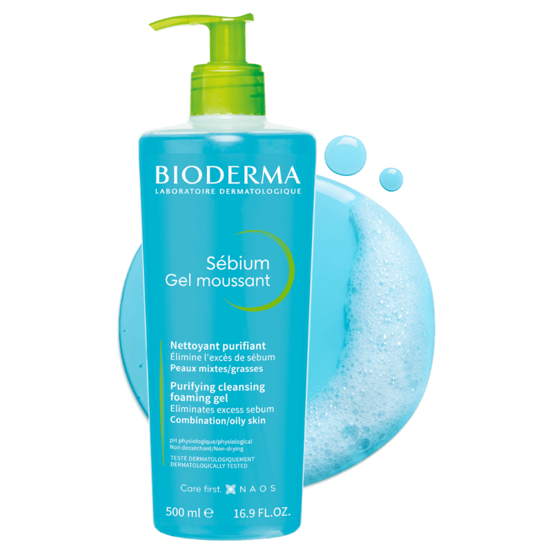 Gel spumant Sebium, 500 ml, Bioderma