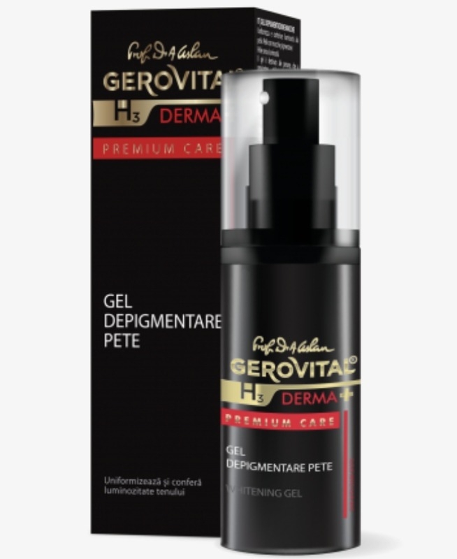 Gel depigmentare pete H3 Derma+ Premium Care, 30 ml, Gerovital