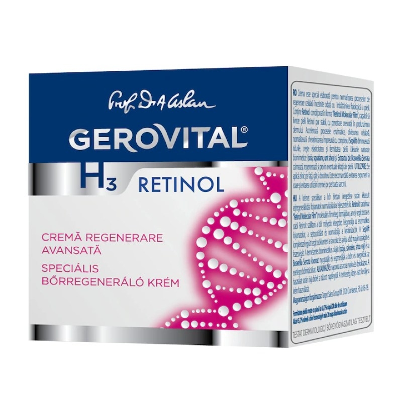 Crema pentru regenerare avansata H3 Retinol, 50 ml, Gerovital