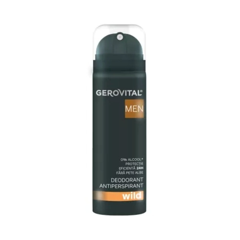 Deodorant antiperspirant Wild Men, 150 ml, Gerovital