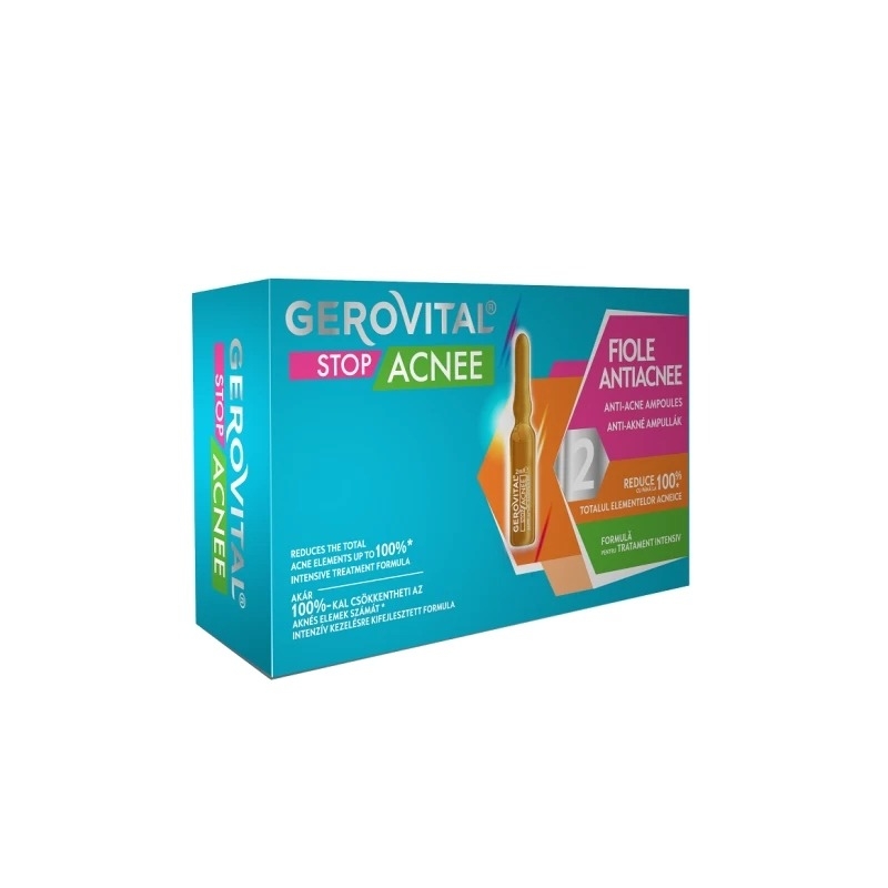 Fiole antiacneice Stop Acnee, 10 fiole x 2 ml, Gerovital