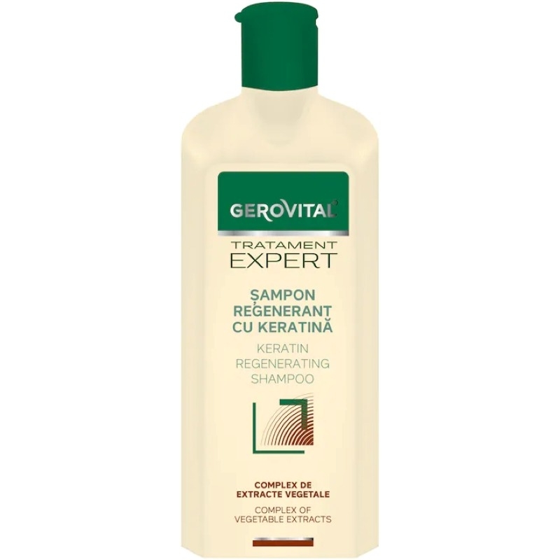 Sampon regenerant cu keratina Tratament Expert, 400 ml, Gerovital