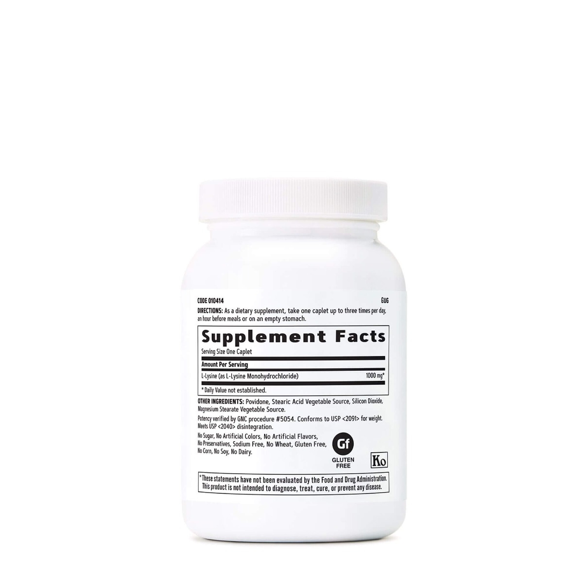GNC - L-Lizina 1000 mg, 90 tablete vegetale