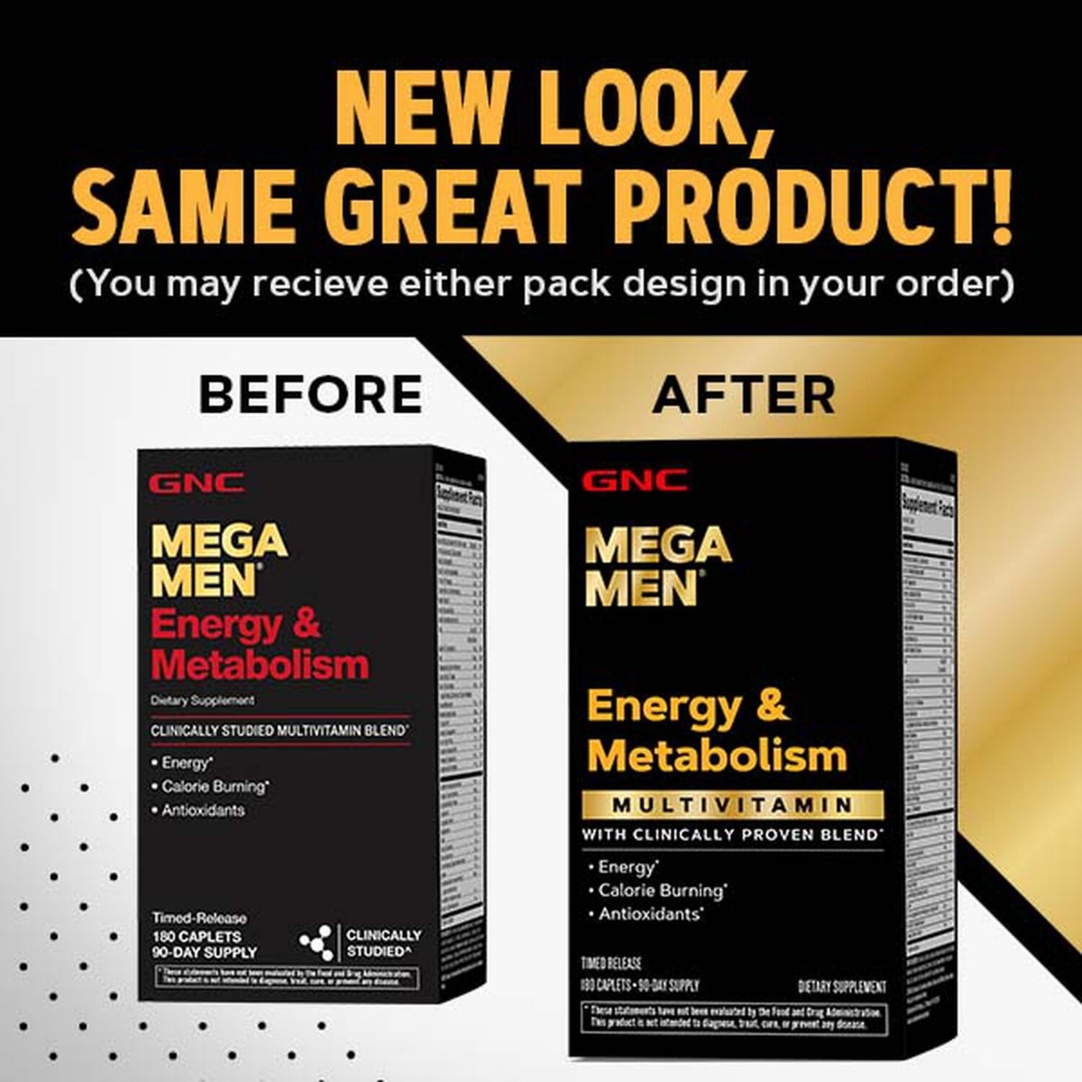 Multivitamine pentru barbati Mega Men Energy & Metabolism, 180 tablete, GNC