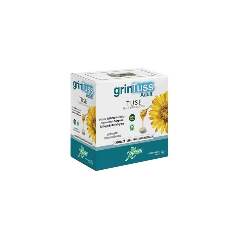 Grintuss Adult tuse seaca si productiva, 20 comprimate, Aboca