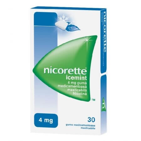 Nicorette Icemint 4 mg guma medicamentoasa masticabila x 30 gume
