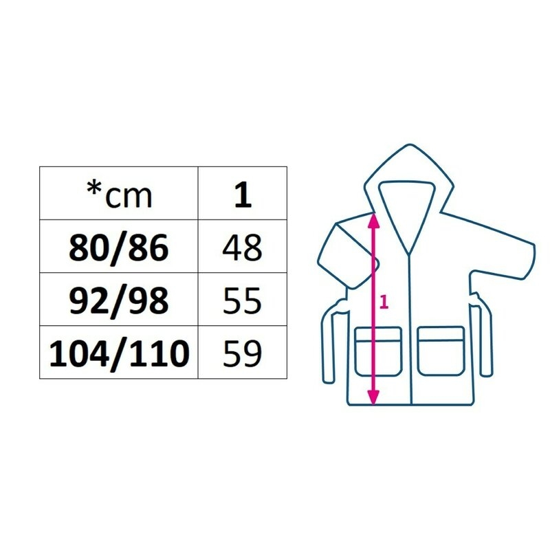 Halat de baie pentru copii, Cu buzunare, Cu cordon, Marime 80/86, Dim bumbac 100%, New Baby, Comfortably beige