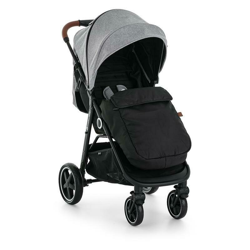 Husa pentru picioare, Petite&Mars, Compatibil cu modelele de carucior Street, Street+, Royal si Move, Calduros si confortabil, Din lana, 59x37x12 cm, Black