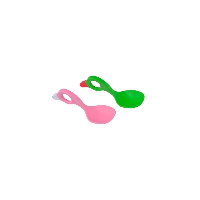 I CAN - Set 2 lingurite cu multiple modalitati de prindere, Pink/Green