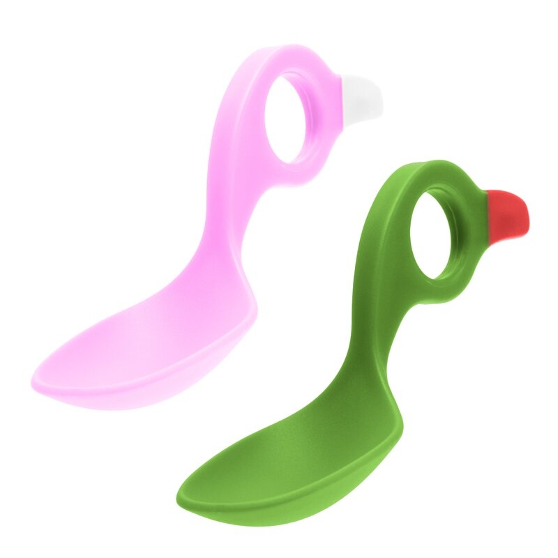 I CAN - Set 2 lingurite cu multiple modalitati de prindere, Pink/Green