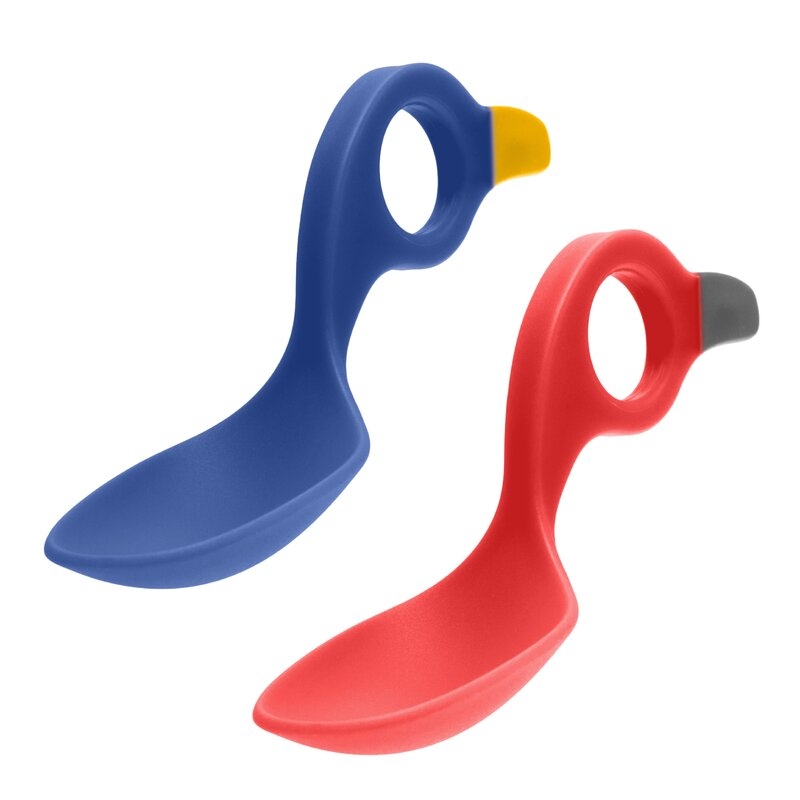 I CAN - Set 2 lingurite cu multiple modalitati de prindere, Red/Blue