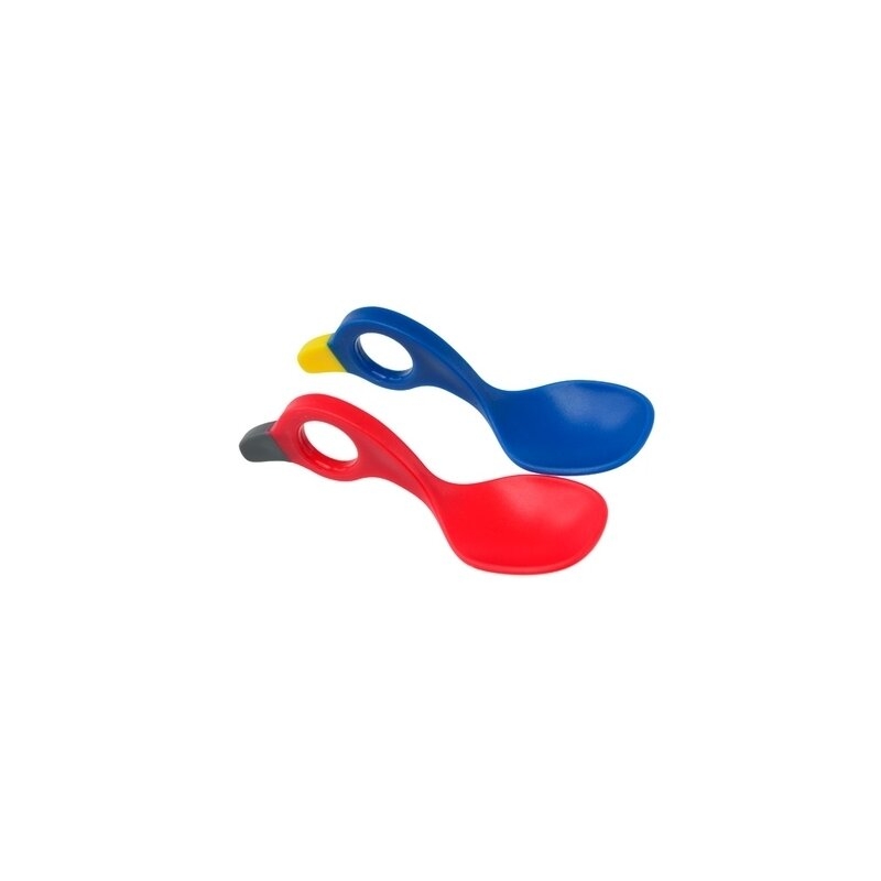 I CAN - Set 2 lingurite cu multiple modalitati de prindere, Red/Blue