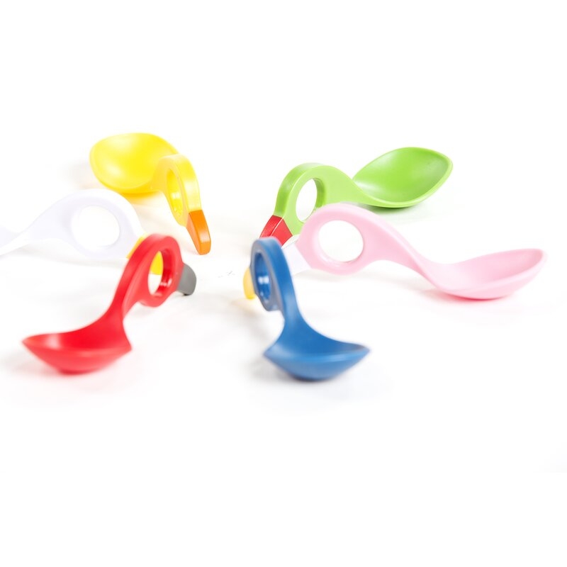 I CAN - Set 2 lingurite cu multiple modalitati de prindere, Red/Blue