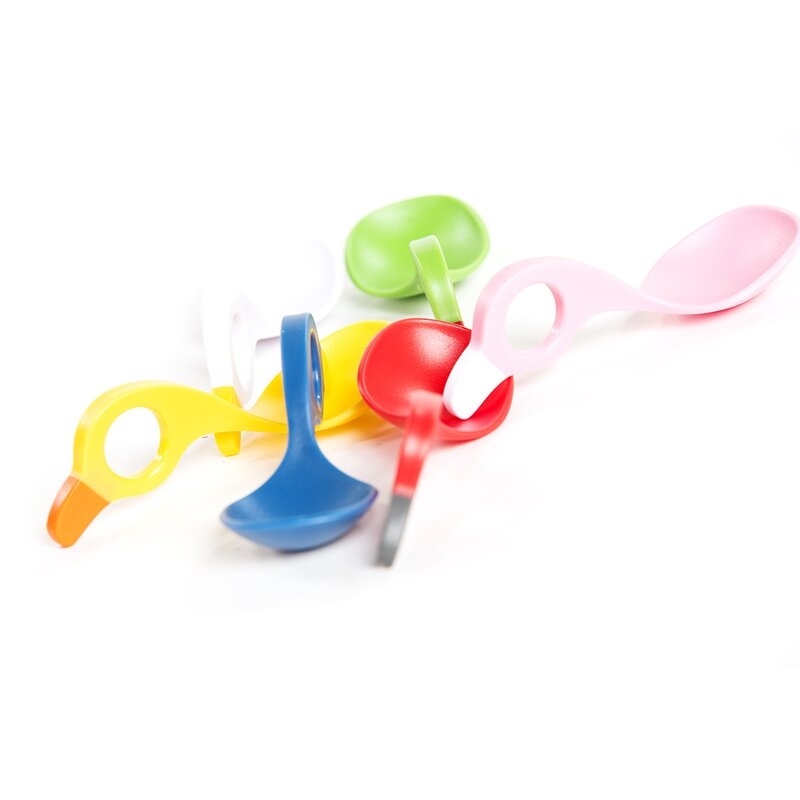 I CAN - Set 2 lingurite cu multiple modalitati de prindere, Red/Blue