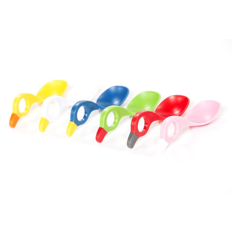 I CAN - Set 2 lingurite cu multiple modalitati de prindere, Red/Blue