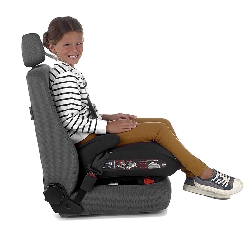 Inaltator auto, Be Cool, Boosty I-size, 125- 150 cm, Cu sistem de reglare treptata a inaltimii, Instalare cu sistem Isofix si centura de prindere, Cu husa detasabila, Conform standardului de securitate i-Size, Cosmos