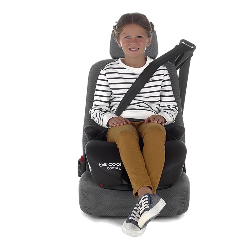 Inaltator auto, Be Cool, Boosty I-size, 125- 150 cm, Cu sistem de reglare treptata a inaltimii, Instalare cu sistem Isofix si centura de prindere, Cu husa detasabila, Conform standardului de securitate i-Size, Cosmos
