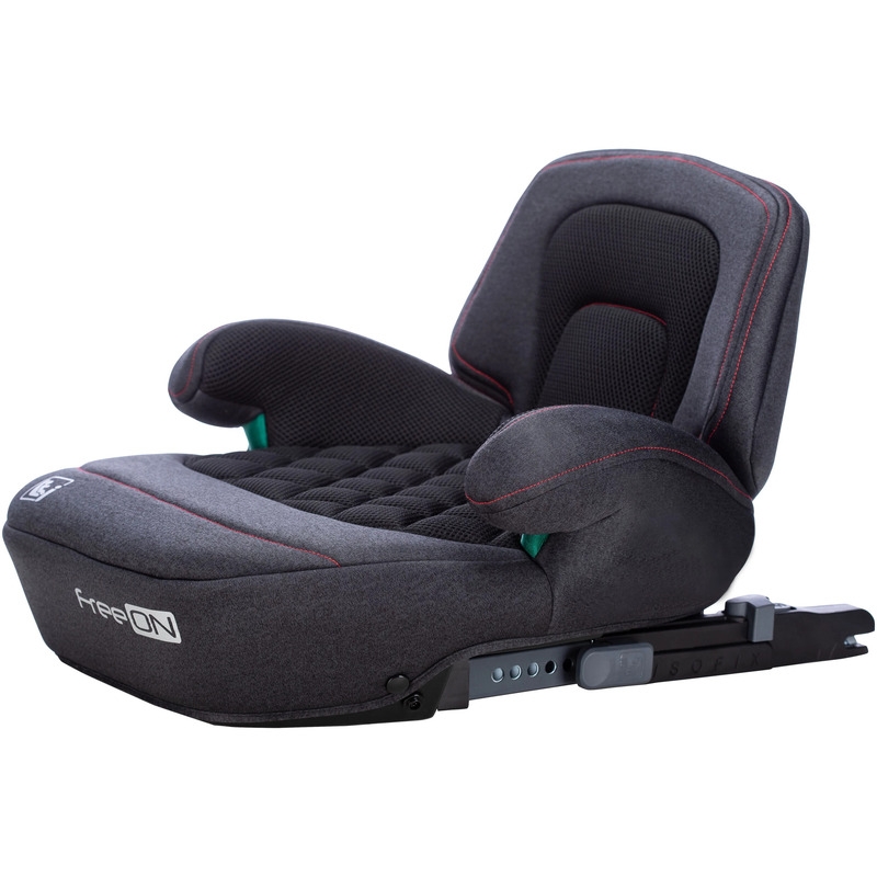 Inaltator auto, Cosmo Plus I-Size, Cu isofix, Cu spatar inaltat si cotiere, Potrivit pentru copiii intre 125 si 150 cm sau intre 25 si 36 Kg, FreeON, Conform cu standardul european de securitate ECE R129, gri