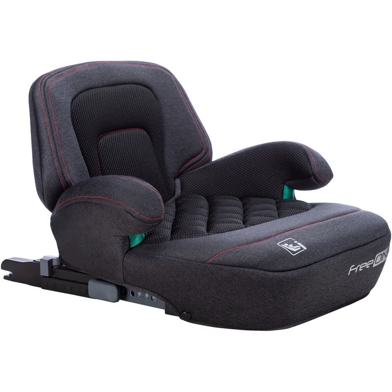 Inaltator auto, Cosmo Plus I-Size, Cu isofix, Cu spatar inaltat si cotiere, Potrivit pentru copiii intre 125 si 150 cm sau intre 25 si 36 Kg, FreeON, Conform cu standardul european de securitate ECE R129, gri