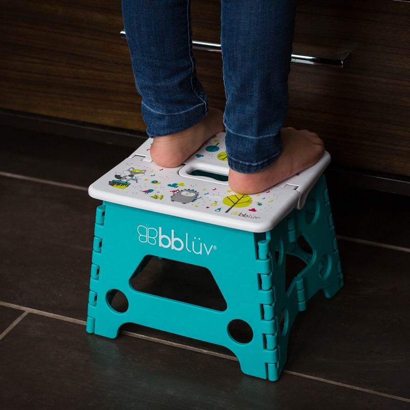 Inaltator de baie pliabil, Step, Practic si usor de transportat, Rezistent pana la 113 Kg, Bbluv, Lime