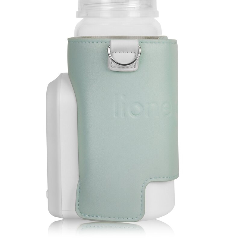 Incalzitor biberoane, Lionelo, ThermUp Go Evo, Portabil, Cu 5 niveluri de incalzire, Cu buton Safety Control, Mentinere caldura pana la 9h, Incarcare USB, Verde