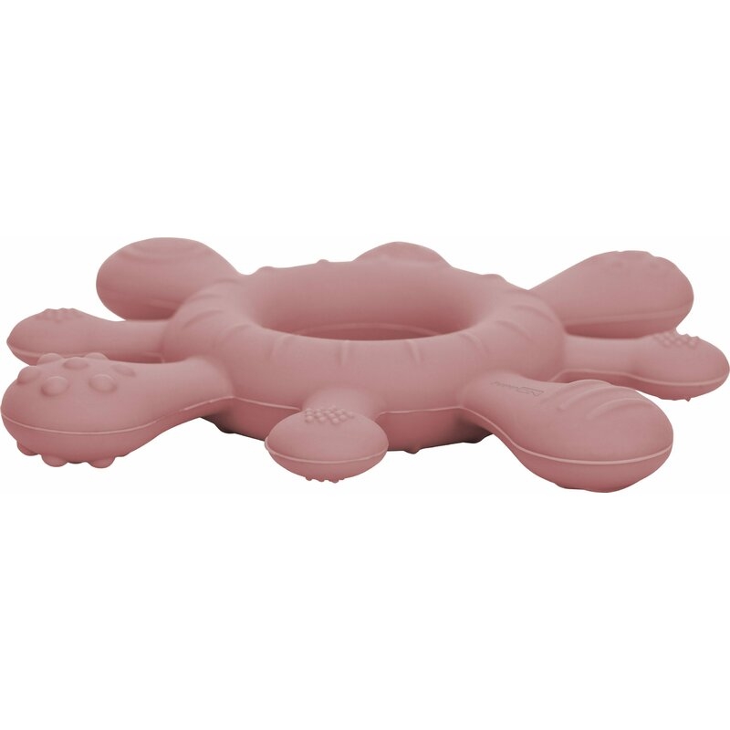 Inel de dentitie, FreeON, Pentru masajul gingiilor, Cu diverse texturi, Din silicon, Fara BPA, 3 luni+, Pink