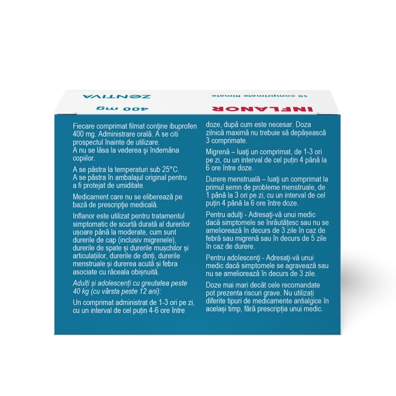 Inflanor, 400 mg, 10 comprimate filmate, Zentiva