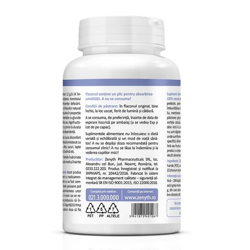 Inulin FOS pulbere, 120 g, Zenyth