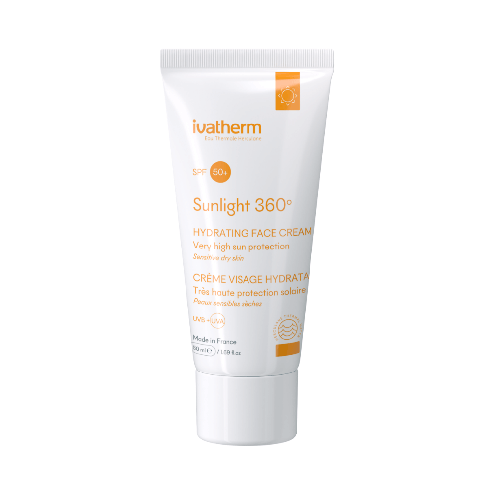 Crema hidratanta pentru fata cu protectie solara SPF 50+ Sunlight, 50 ml, Ivatherm