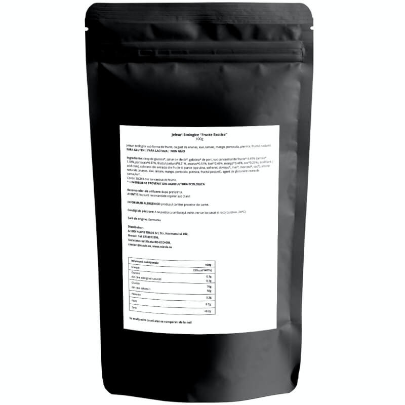 Jeleuri ecologice cu fructe exotice, 100 g, Niavis