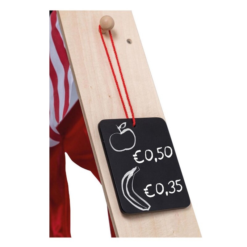 Joueco - Jucarie de lemn in lemn certificat FSC, 2 in 1, Teatru si magazin, Cu accesorii, 110 x 68.5 x 23 cm, 3 ani+, Multicolor