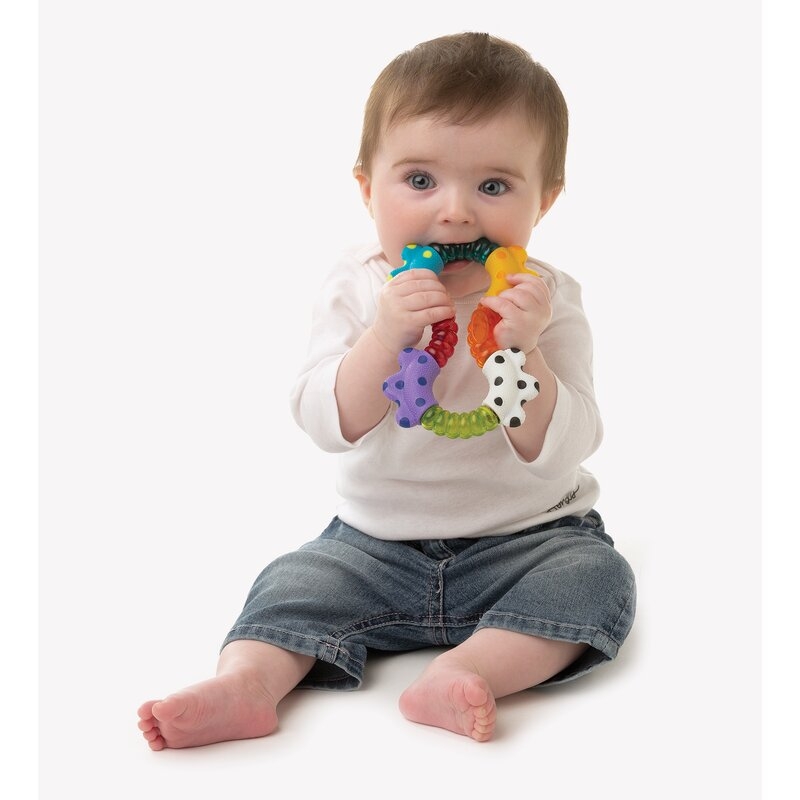 Jucarie zornaitoare, Cu diferite texturi, Dimensiune mare, Click and twist Rattle, Playgro