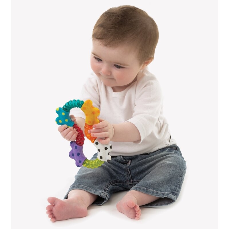 Jucarie zornaitoare, Cu diferite texturi, Dimensiune mare, Click and twist Rattle, Playgro