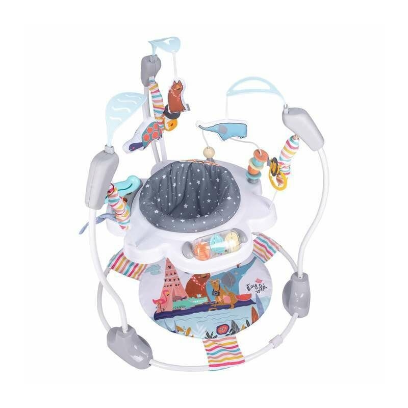 Jumper interactiv, FreeON, Jump&Play, Pana la 11 kg, Cu jucarii, Cu sunete si lumini, 0 luni+, Multicolor