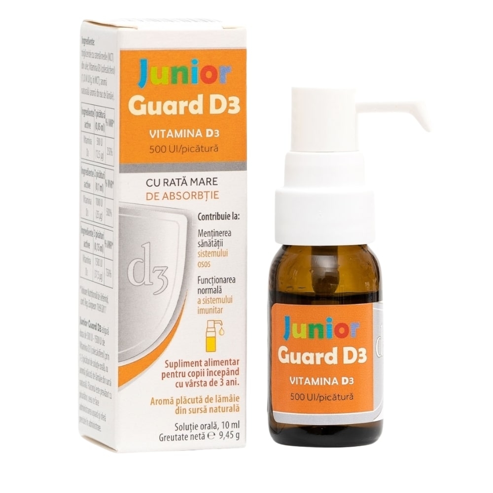 Vitamina D3 Junior Guard solutie orala, 10 ml, MagnaPharm