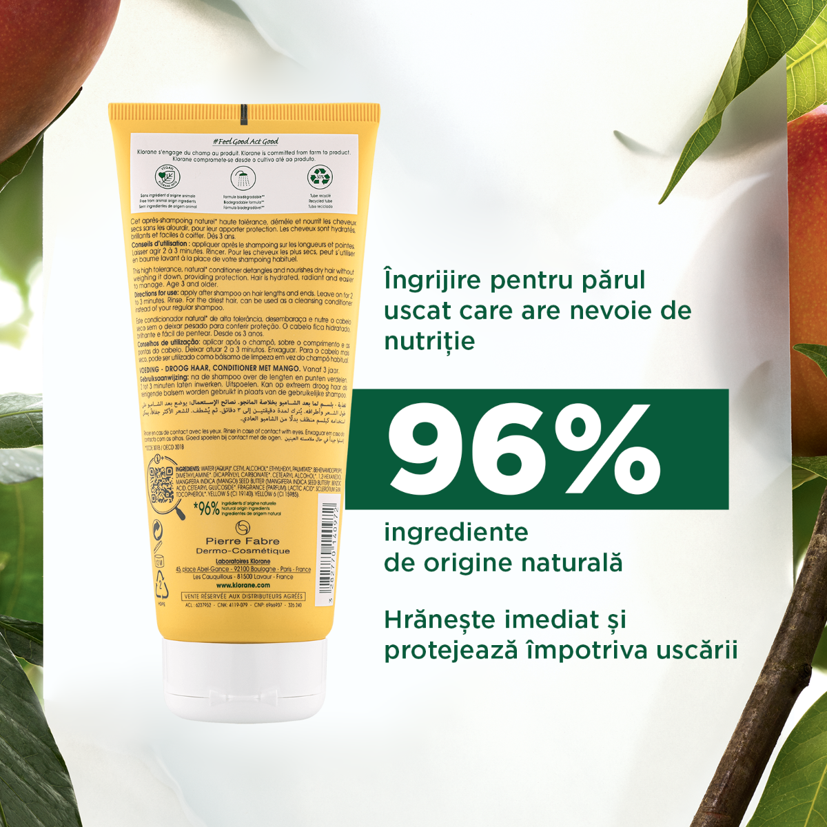 Klorane - Balsam cu extract de mango 200ml