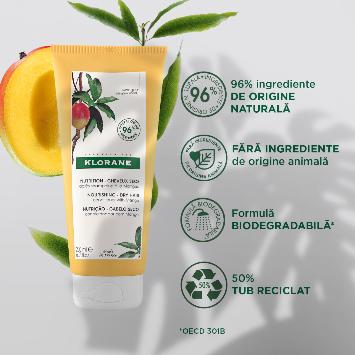 Klorane - Balsam cu extract de mango 200ml
