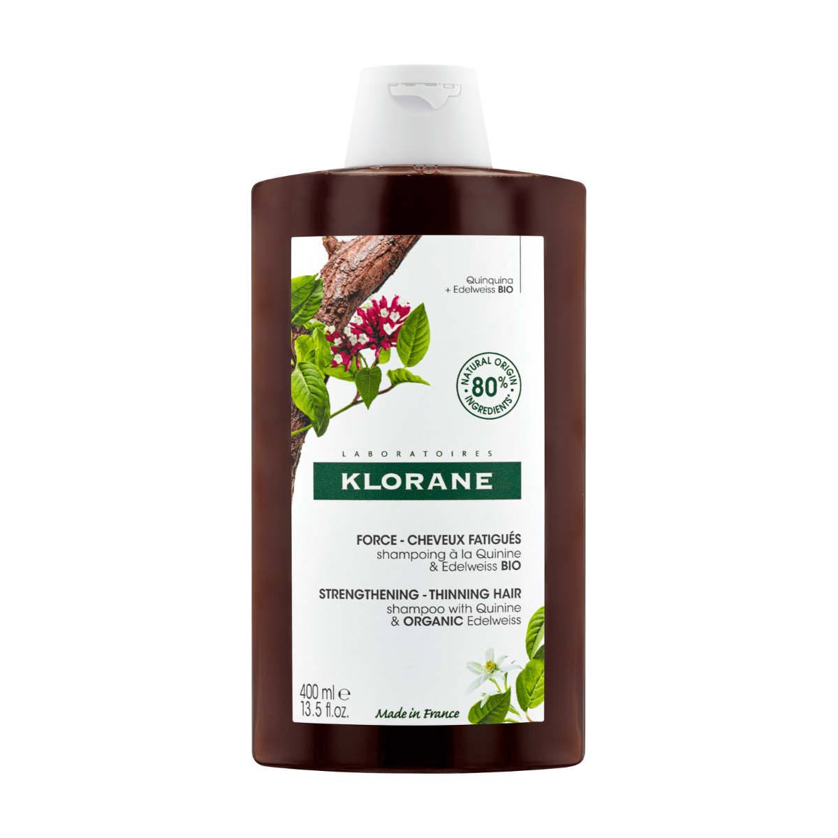 Klorane - Sampon chinina si floare de colt bio 400ml
