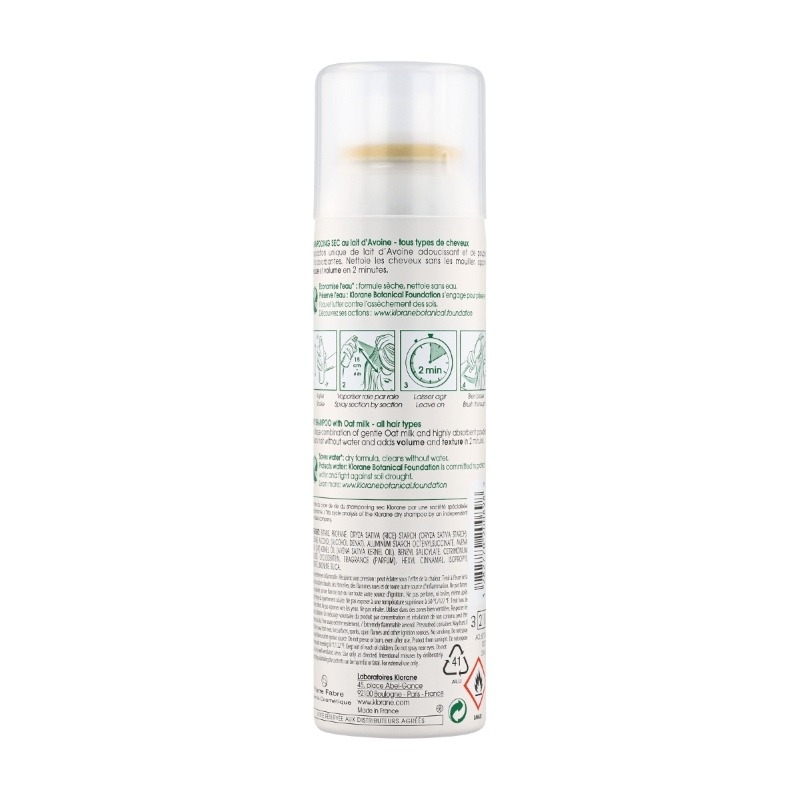 Klorane - Sampon uscat cu lapte de ovaz 150ml