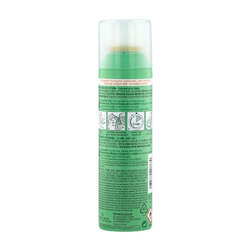 Sampon uscat nuantator cu extract de urzica, 150ml, Klorane
