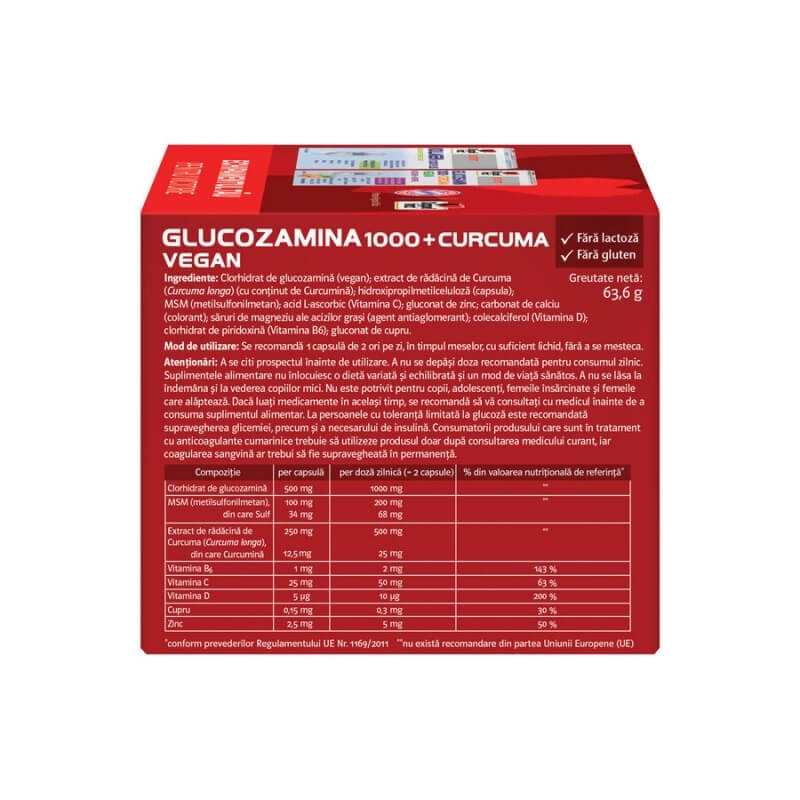 Pachet Kollagen 11.000 Plus System, 30 flacoane + Glucozamina 1000 + Curcuma Vegan System, 60 comprimate, Doppelherz Pachet Kollagen 11.000 Plus System, 30 flacoane + Glucozamina 1000 + Curcuma Vegan System, 60 comprimate, Doppelherz