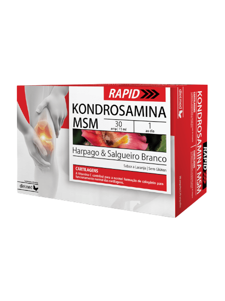 Kondrosamina MSM Rapid Naturmil, 30 fiole buvabile, Dietmed
