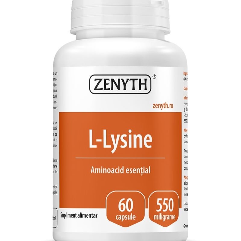 L-Lysine, 550 mg, 60 capsule, Zenyth
