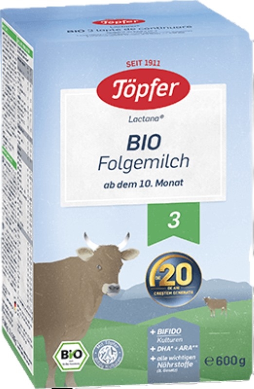 Lactana Bio 3 formula pentru alimentatia artificiala, 600g, Topfer