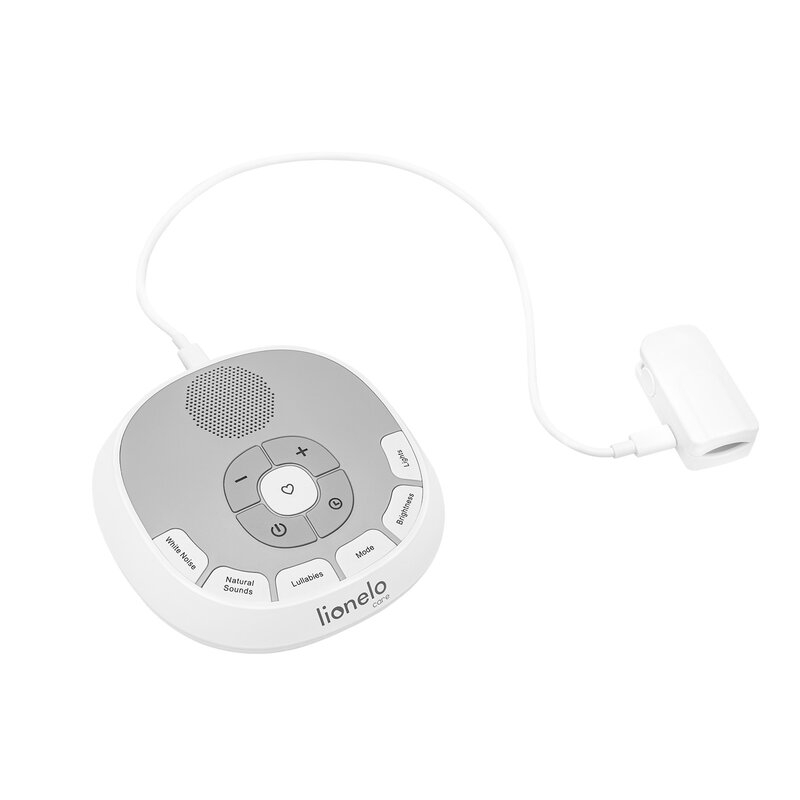 Lampa de veghe, Lionelo, BabyNap, 2 in 1, Wireless, Cu sunete si melodii de leagan, Cu 11 culori si 3 niveluri de luminozitate, Cu functie LoveBeat, Alb