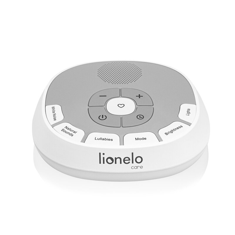 Lampa de veghe, Lionelo, BabyNap, 2 in 1, Wireless, Cu sunete si melodii de leagan, Cu 11 culori si 3 niveluri de luminozitate, Cu functie LoveBeat, Alb