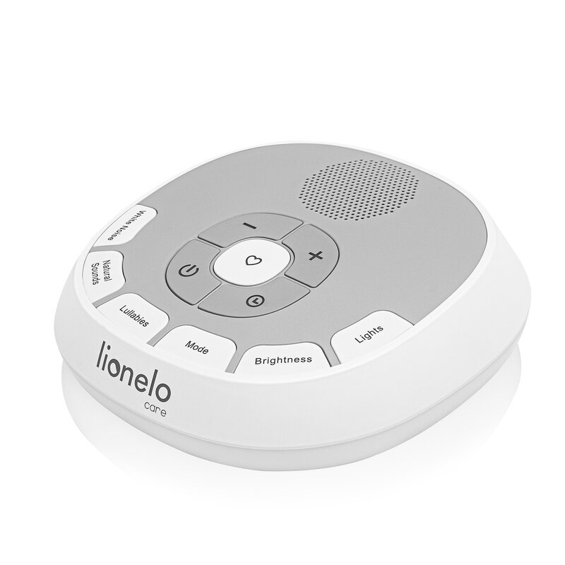 Lampa de veghe, Lionelo, BabyNap, 2 in 1, Wireless, Cu sunete si melodii de leagan, Cu 11 culori si 3 niveluri de luminozitate, Cu functie LoveBeat, Alb