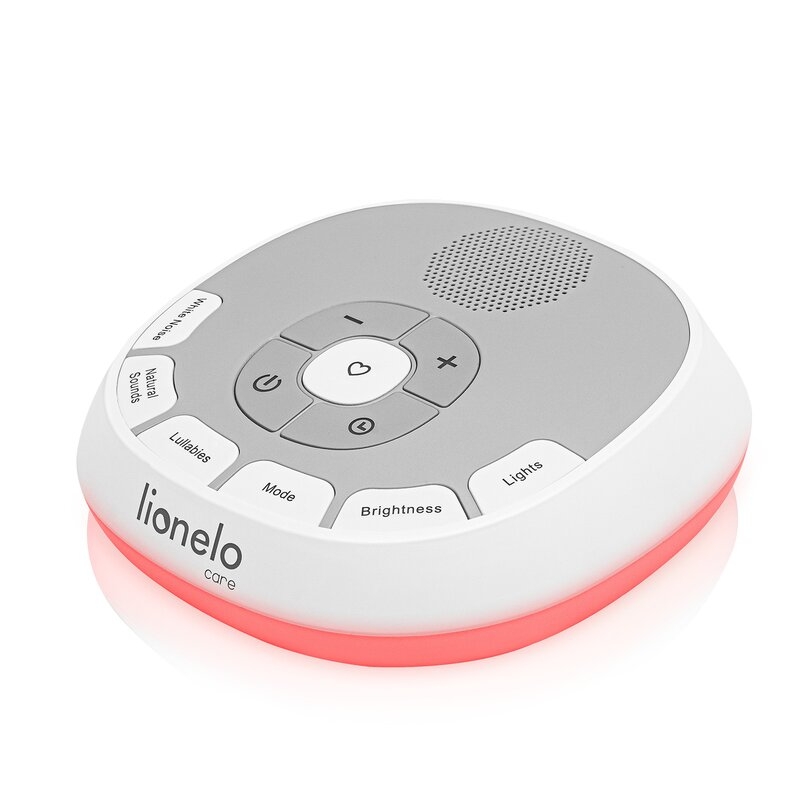 Lampa de veghe, Lionelo, BabyNap, 2 in 1, Wireless, Cu sunete si melodii de leagan, Cu 11 culori si 3 niveluri de luminozitate, Cu functie LoveBeat, Alb