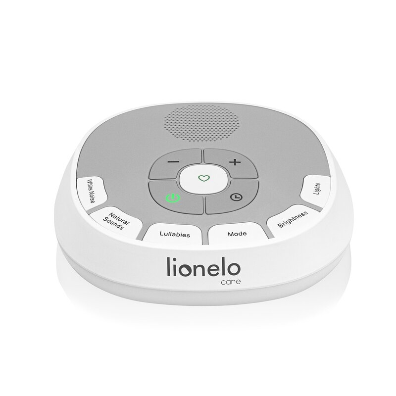 Lampa de veghe, Lionelo, BabyNap, 2 in 1, Wireless, Cu sunete si melodii de leagan, Cu 11 culori si 3 niveluri de luminozitate, Cu functie LoveBeat, Alb